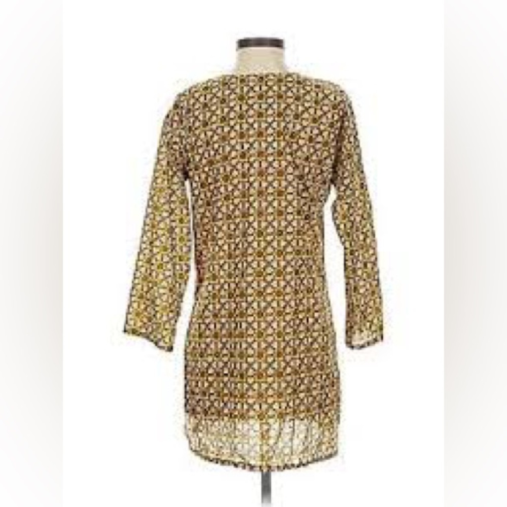 Dolma Elegant Yellow Patterned Women's Tunic - Picture 4 of 8